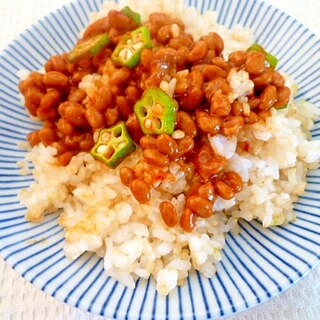 韓国風納豆飯。